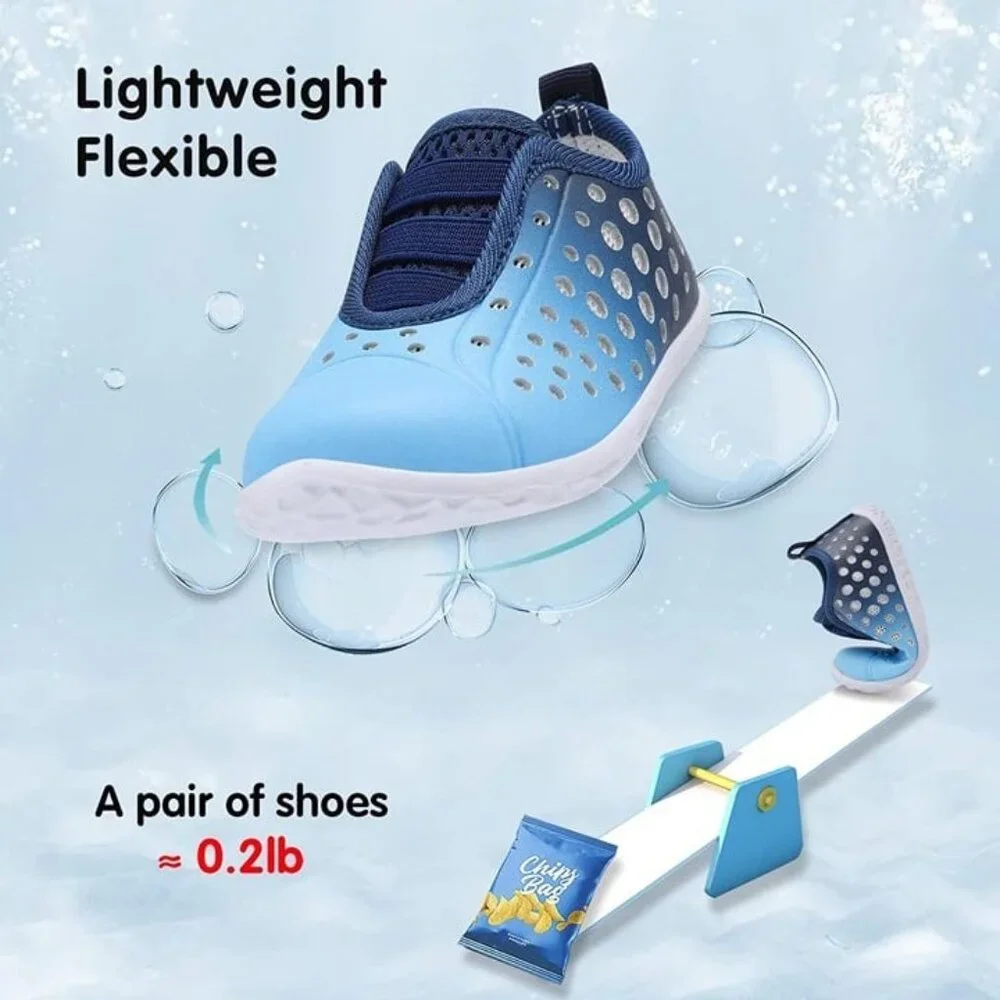 Kids Water Shoes Boys Girls Quick Dry Breathable Blue Sz 18-24 months Infant